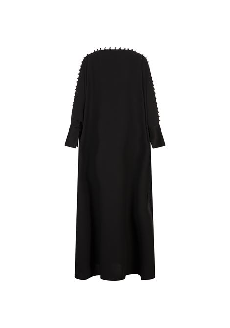 Mila Crystal Kaftan In Black TALLER MARMO | TM-PF2518-133BLACK